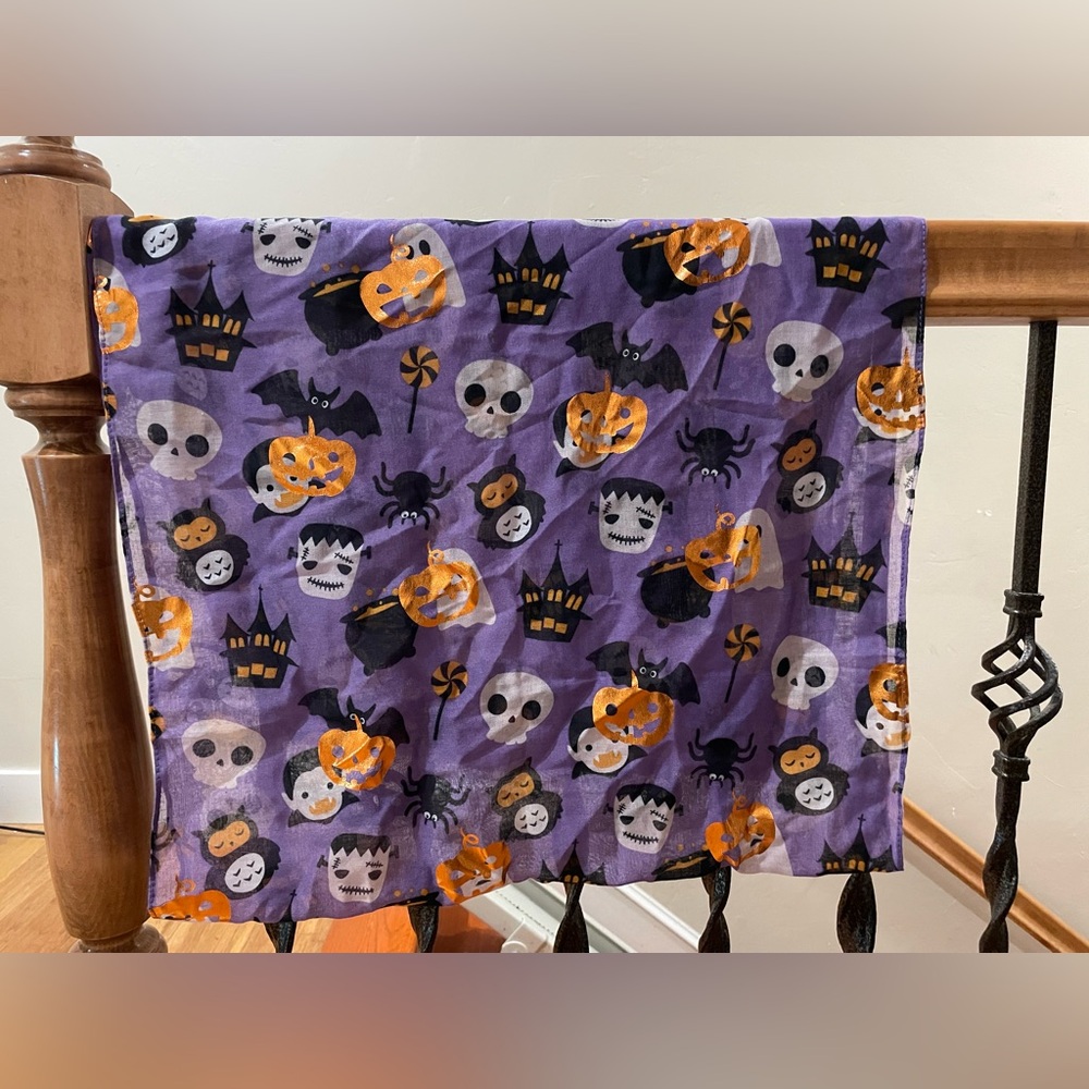 CollectionEighteen Cute Fun Purple Halloween Scarf